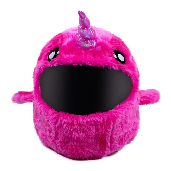 Motorcycle Helmet Cover - Pink Narwhal