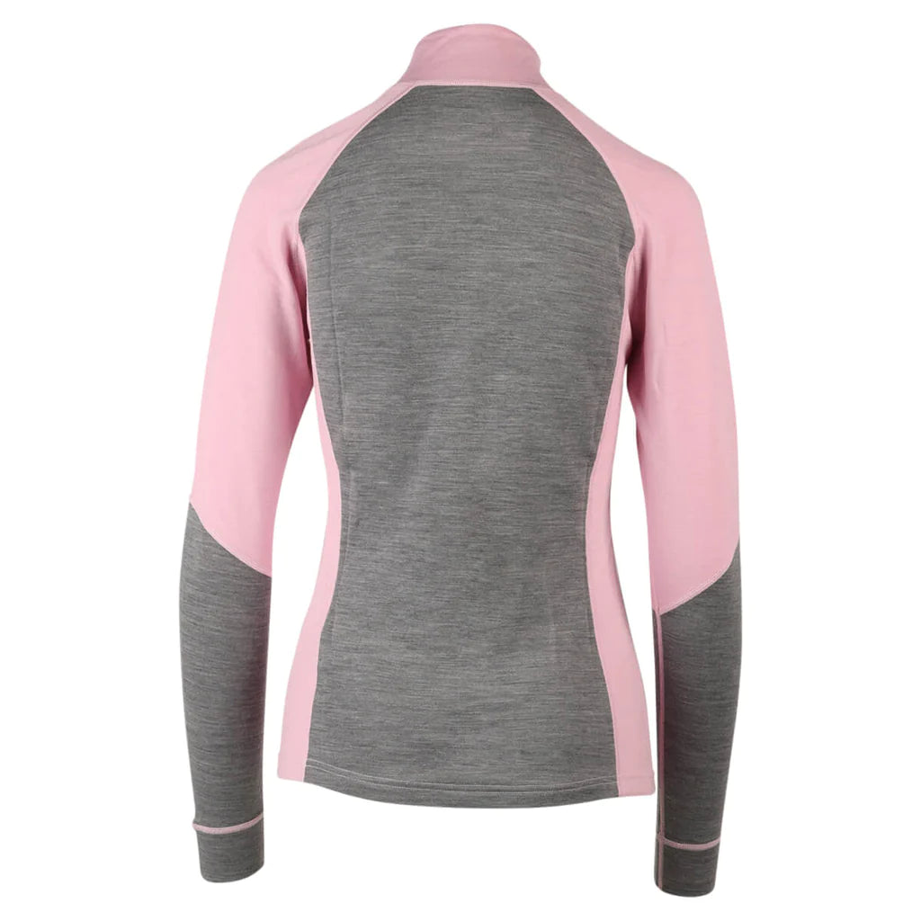 509 Womens FZN Merino 1/4 Zip-Dusty Rose Gray