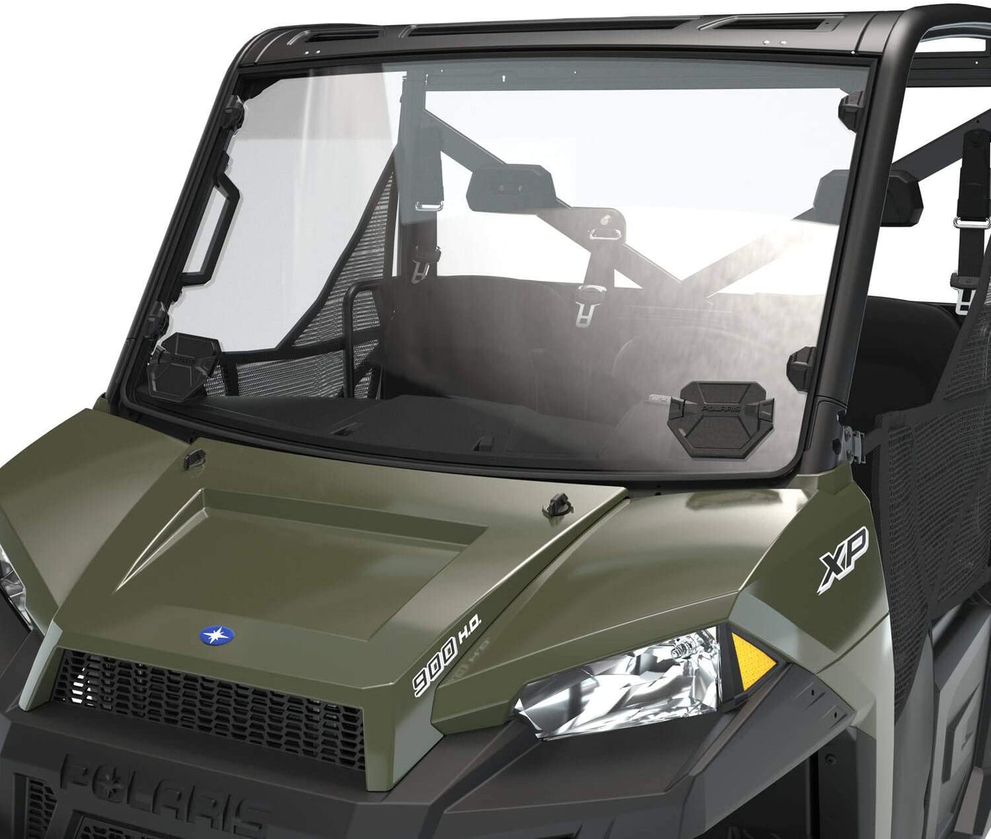 Hard Coat Poly Full Vented Windshield with Lock & Ride Technology