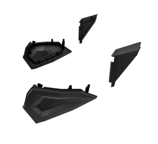 Lower Half Door Inserts in Black, Two Count