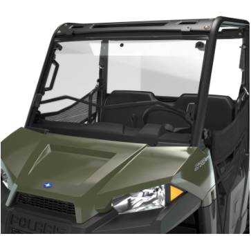 Polycarbonate Flip-Down Full Windshield, Clear